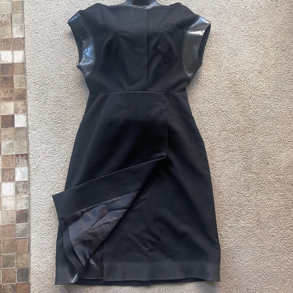 Prada Virgin Wool Midi Sheath Dress